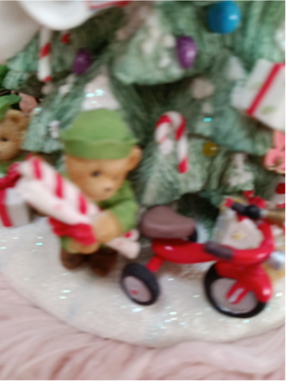 Cherished Teddies Lighted Christmas Tree Plays Tune We Wish You Merry Christmas - Picture 9 of 16